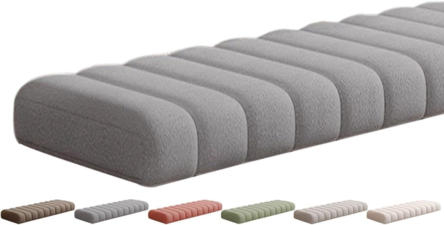 Coussin de banc épais gris 160 cm : la solution anti-glisse pour banquette de jardin