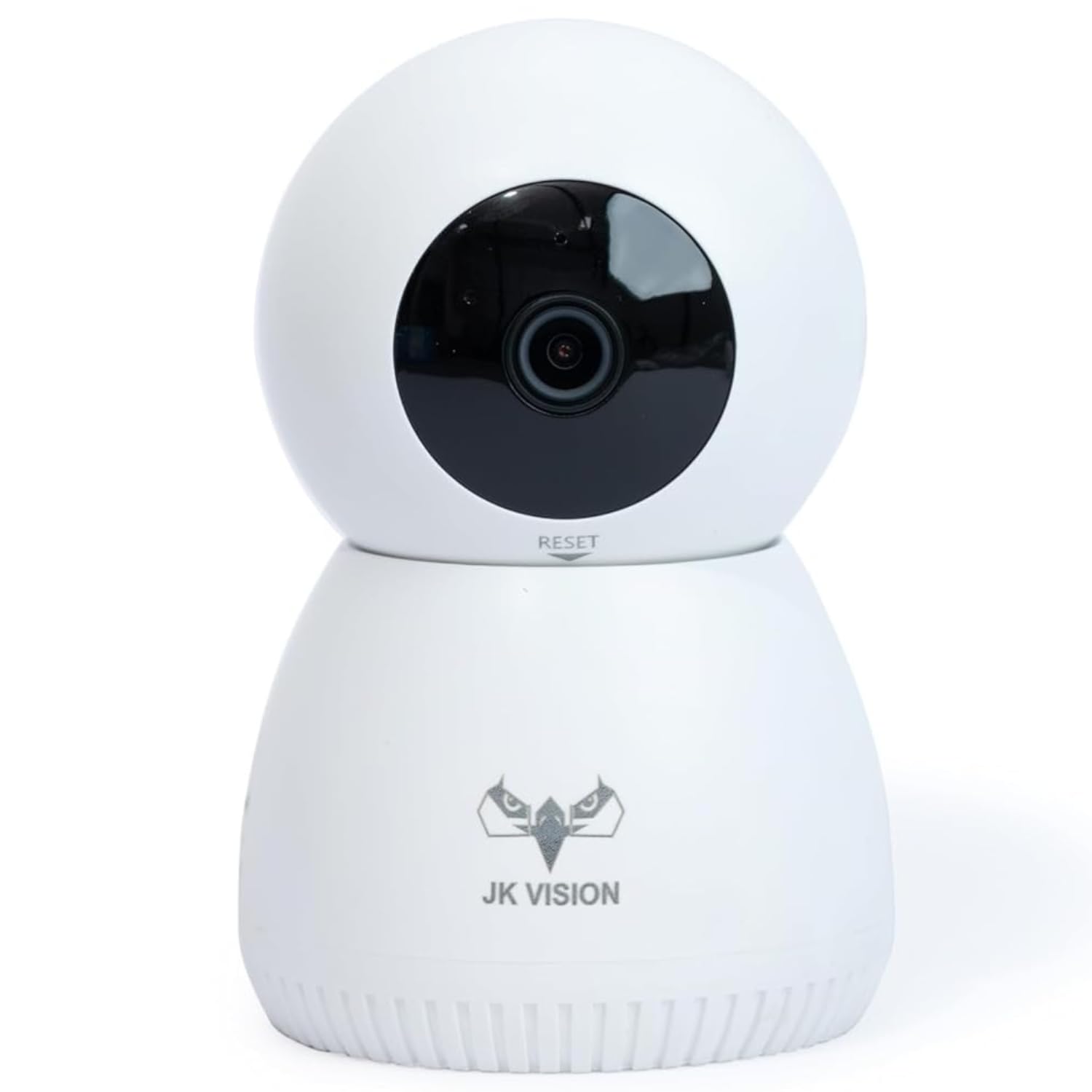 JK Vision Ranger 2 WiFi CCTV Camera, 360° Coverage,1080P, Wireless, Human Tracking, Alarm Push, Night Vision, Two-Way Talk, Compatible with Alexa, White, Support Upto 256GB Memory Card