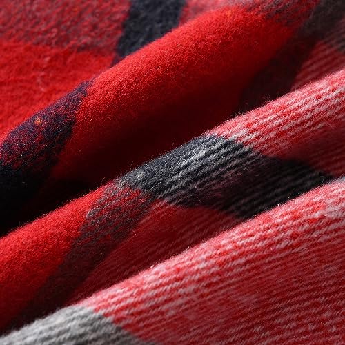 Baby Boys Girls Flannel Shirt Jacket Plaid Shacket Toddler Kids Long Sleeve Button Down Fall Coats Tops with Pockets2