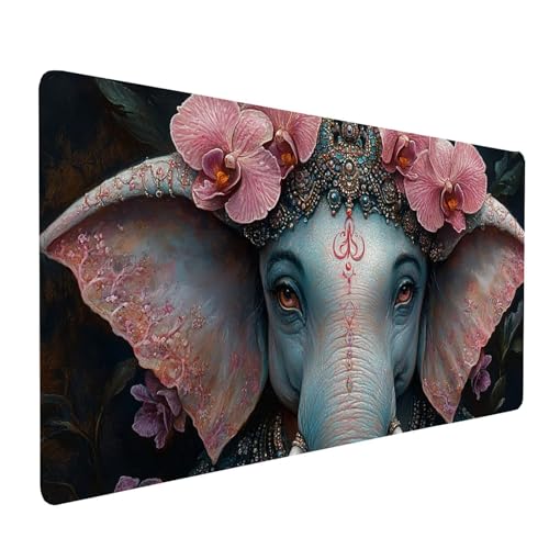 Tapis de Souris Inde Imperméable Tapis Souris XXL 700 x 300 x 3MM Paysage Mouse Pad Gaming Bords Surpiqués Améliorer la Précision et la Vitesse pour Maison Bureau Décoration Table Cadeau model-4373