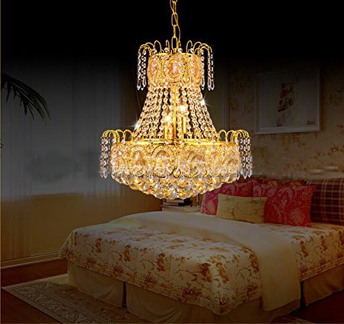 Modern Gold Decor Crystal Pendant Light LED Ceiling Lamp Chandelier Lighting