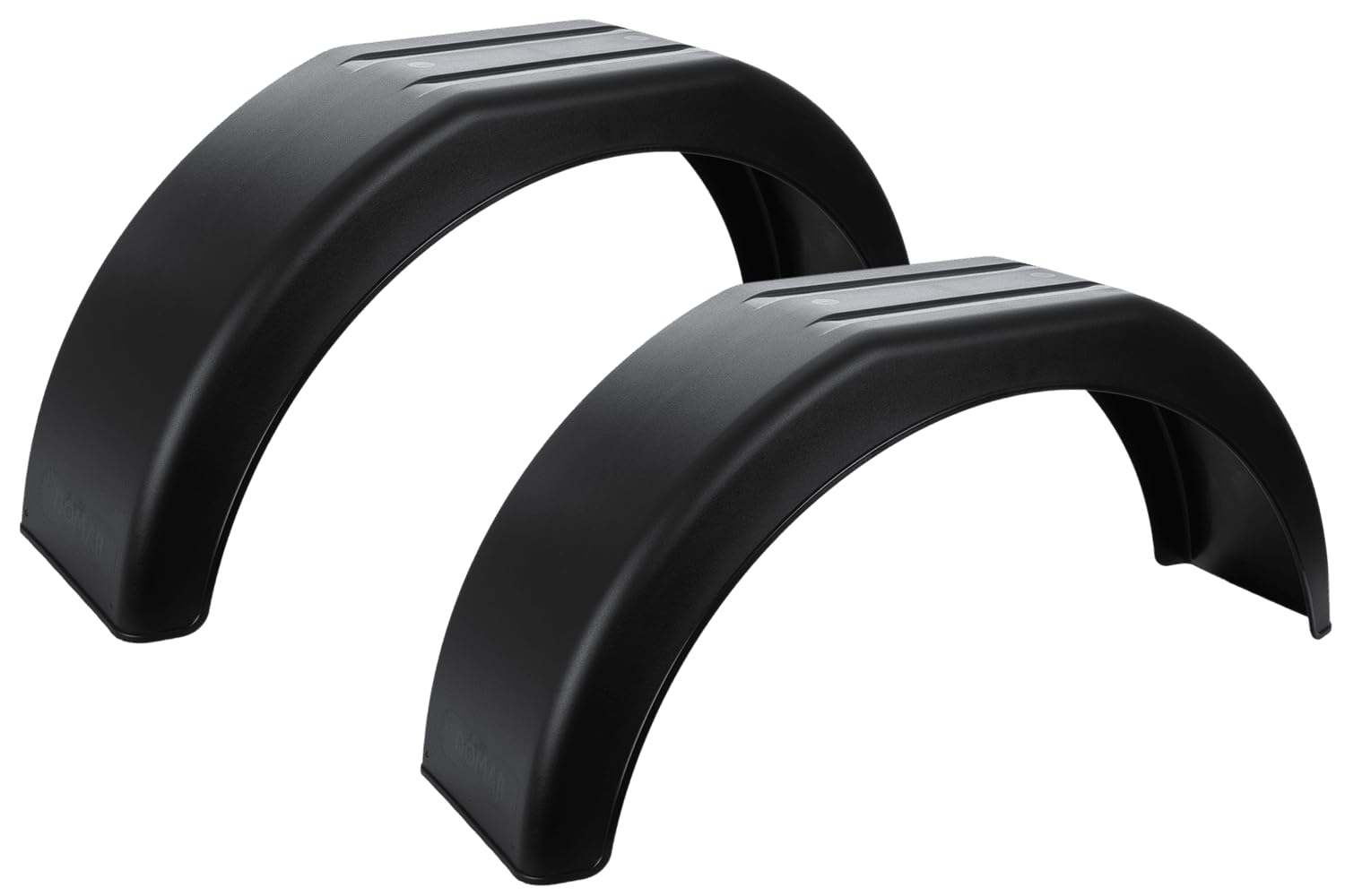 DOMAR Kotflügel Set für Pkw-Anhänger, passend für 13 und 14 Zoll Räder, 2 Stück. Flache Kunststoff-Radkästen, 770 x 200 mm. Zuverlässige Schutzbleche für Autoanhänger.