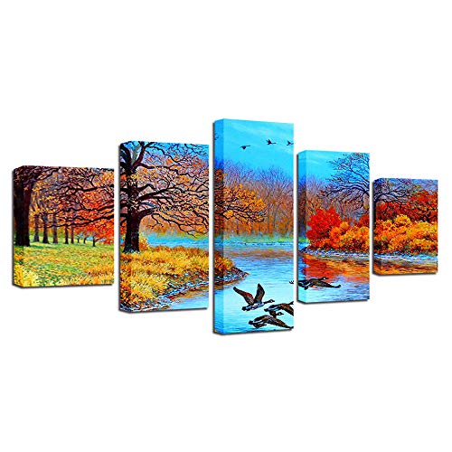 Impression sur toile 5 pièces au rendu premium image sur verre d'oie sauvage