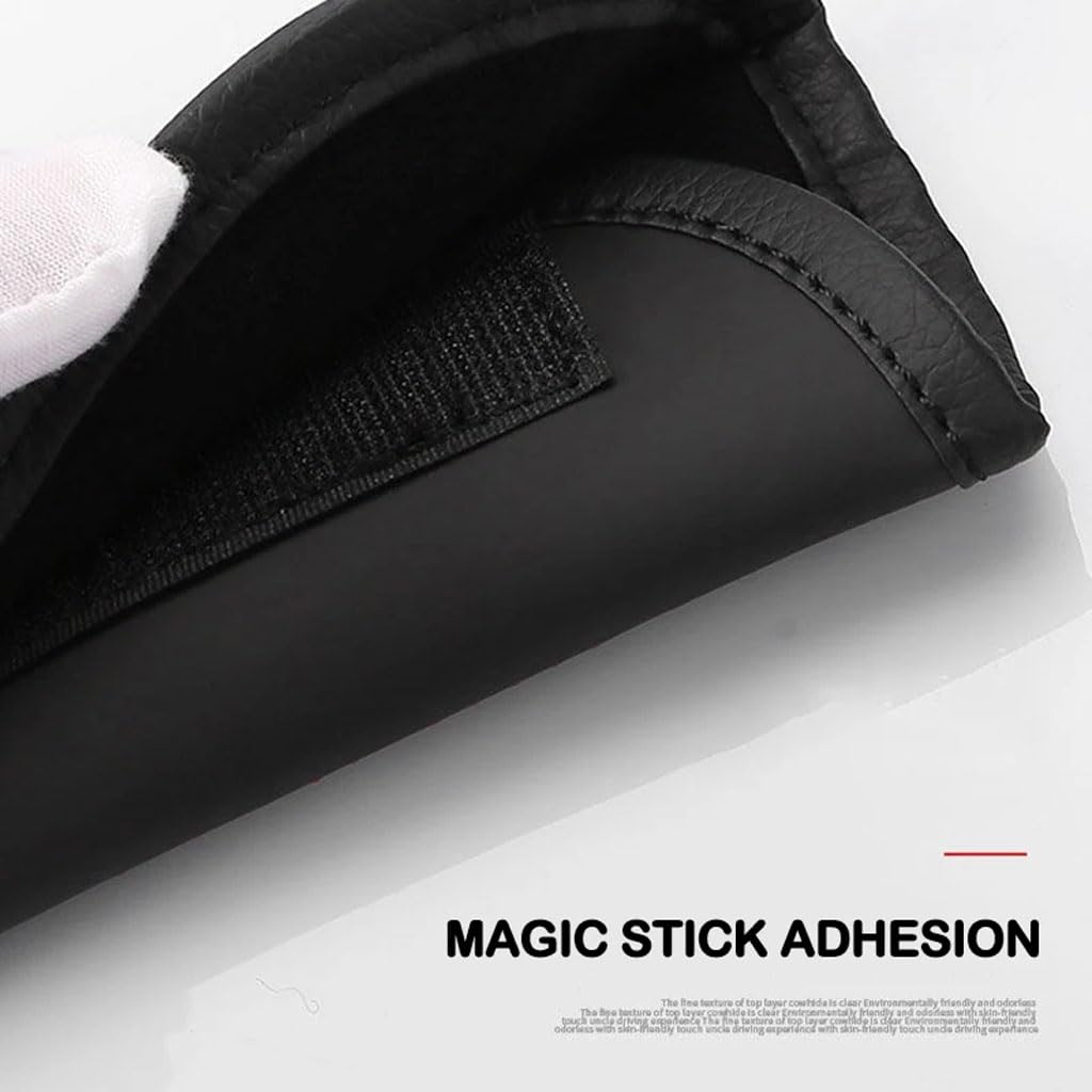 Almohadilla Cinturon Coche para SEAT LEON, Comodidad Cuero de Almohadillas para Cinturón Protector Cinturon Coche Accesorios 2 Piezas