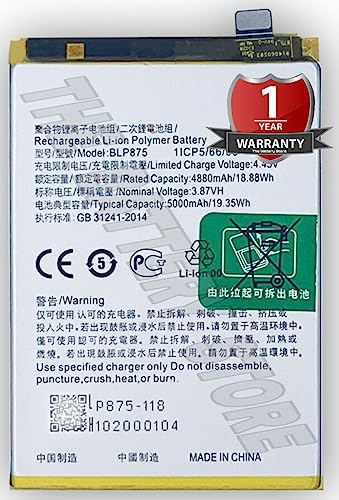 Image of Original BLP875 Battery for Oppo Realme Q3S Battery with 1 Year Warranty*** (P322)
