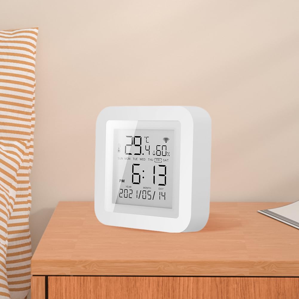WiFi Sensor de temperatura y humedad termómetro inteligente higrómetro para automatización del hogar - Compatible con Alexa y Google Home