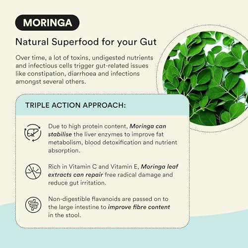 Image of Bloom by Bold Care Moringa Antioxidant Effervescent Tablets | 40 Effervescent Tablets (Pack of 2) | Natural Liver Detox and Gut Health | With Organic Moringa Leaf Powder | Lemon Flavour