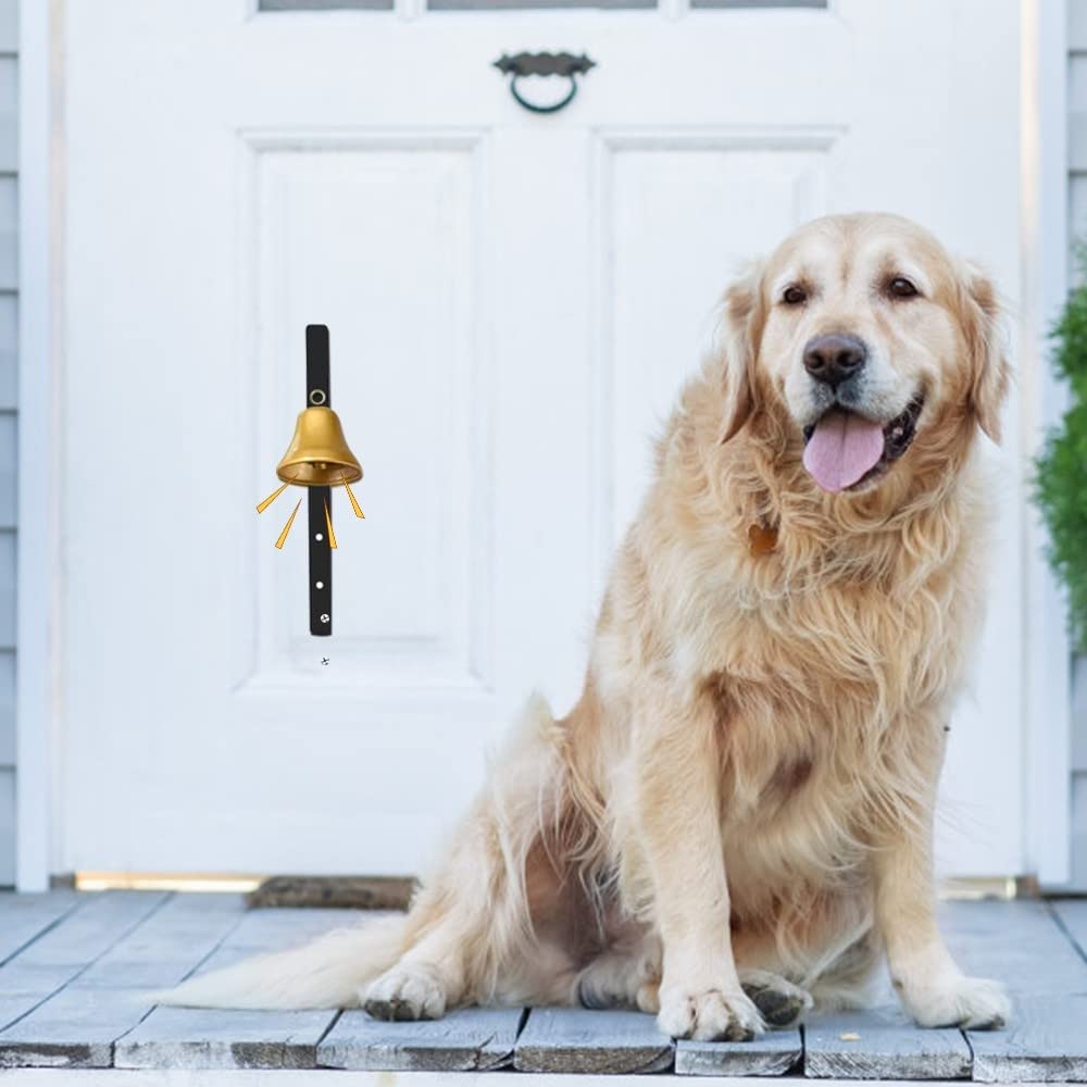 DONGKER Campane per Cani,Campanello per Addestramento Cani in Ottone Montato a Parete per Addestramento al Vasino