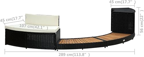 Miniatura 32 de Escalón inflable para bañera de hidromasaje, ratán de polietileno, marco de bañera de hidromasaje al aire libre para jardín, patio