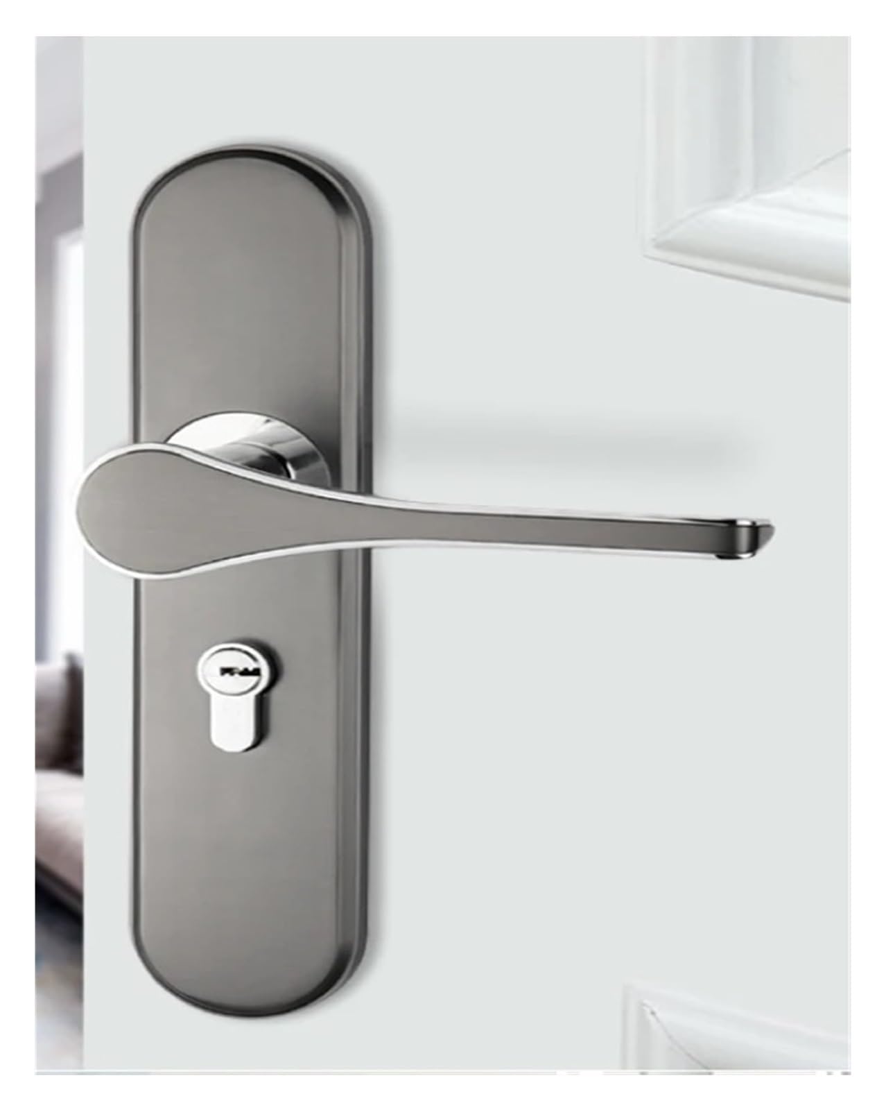 Sjloynwq C2 Zinc Alloy Interior Door Lock Bedroom Wooden Handle Set