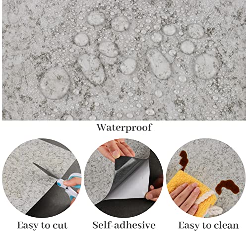 Varypaper Matte Grey Granite Peel And Stick Wall Tiles 12''X12'' Waterproof Bathroom Vinyl Peel And Stick Tiles For Walls Self Adhesive Decorative Tile Stickers For Bedroom Living Room Floor 20 Sheets #TOP1