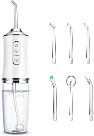Irrigador Oral Elétrico Limpeza Profunda Jato D'água Supersônico 3 Modos Diferentes Tanque de 220ML para Dentes e Gengiva
