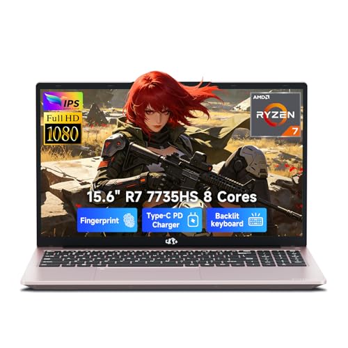 Image of NIMO 15.6 inch FHD Light-Gaming Laptop,AMD Ryzen 7 7735(Up to 4.75GHz, Beat i7-12700H) Win 11 with 16GB DDR5 RAM 512GB PCIe 4.0 SSD 100W PD Backlit KB 2-Yr Warranty Radeon 680M GPU for Business & Student