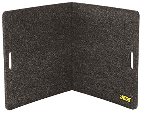 JEGS Premium Pit Mat | Resists Stains, Oils, And Most Chemicals | Made In USA | Dark Gray With JEGS Logo | Built-In Carry Handle | 2 Feet x 4 Feet