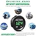 Frienda 4 Pieces DC 12V Car Voltage Gauge LED Display Waterproof Voltmeter Digital Round Panel Voltmeter Compatible with Vehicle Motorcycle Truck Camper Caravan ATV UTV Car Boat (Green)
