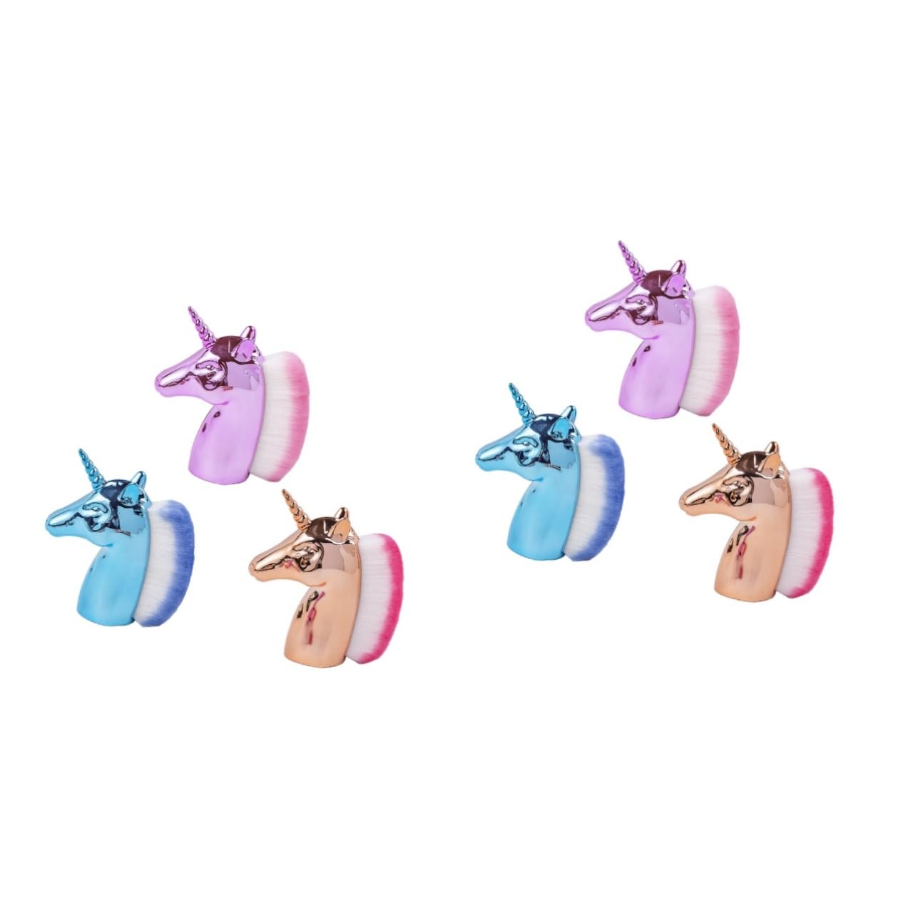 FOMIYES 6pièces Brosse à Ongles De Nettoyage Unicorn Pour Élimination Poussière Bleu Rose Brosse Douce Pour Manucure Et Pédicure