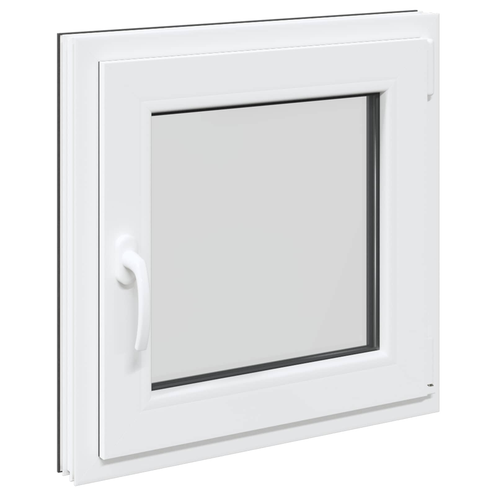 vidaXL Tilt & Turn Basement Window RISOR 50 x 50 cm PVC and Glass — image 1