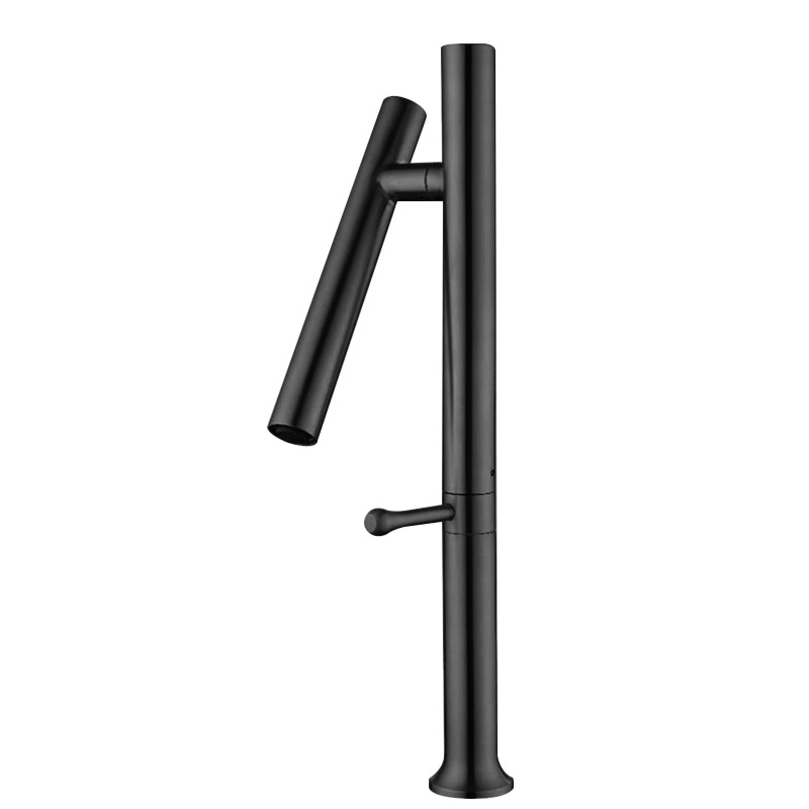 Fanjubei Pvd Black Hot And Cold Stainless Steel Rotating Kitchen Faucet, Black