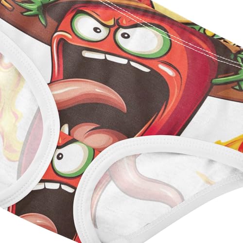 Angry Pepper Little Girl Panties Toddler Underwear Custom Cotton Funny Undies Kids Briefs 2t4