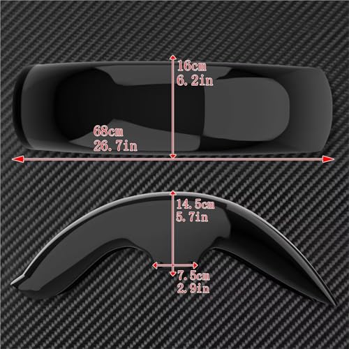 Guardabarros Softail 2006-2017 delantero de plástico negro para moto FLSTF 1450 5