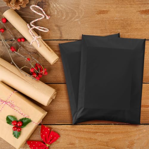 Image of UCGOU Poly Mailers 7.5x10.5 Inch Black 100 Pack Shipping Bags Strong Thick Mailing Envelopes Self Sealing Adhesive Waterproof and Tear Proof Boutique Packaging Postal for Clothing