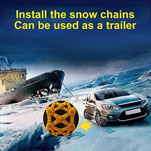 soyond Snow Chains Car Anti Slip Snow Tire Chains Adjustable Anti-Skid Chains Car Tire Snow Chains for Car/SUV/Trucks-Set of 6 Width 165-255mm/6.4-10.1'' (Set of 6 Width 165-255mm/6.4-10.1'')