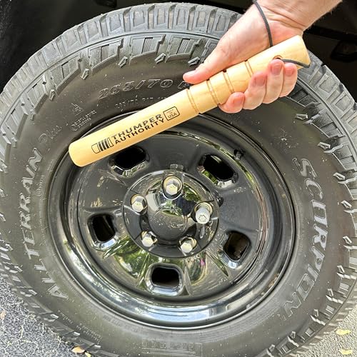 Image of 14 inch Hickory Tire Thumper - Made in USA, Durable Truck Tire Pressure Checker, Fish Bat Knocker, Roadside Tool with Non-Slip Grip