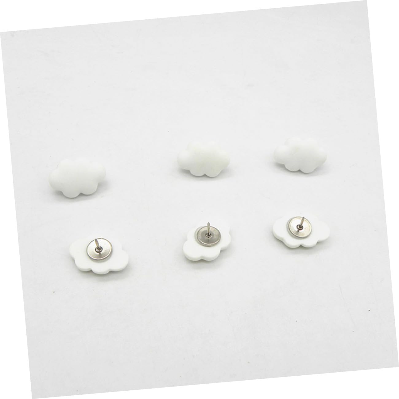 OSALADI 5 Sätze Creme Weiße Wolkenpushpin Stifte Büro Kork Bulletin -Brett Dekorative Stecknadel Planke Dekorative Reißzwecken Pinnnadeln Für Pinnwand Süße Anstecknadel Harz 30 Stück * 5