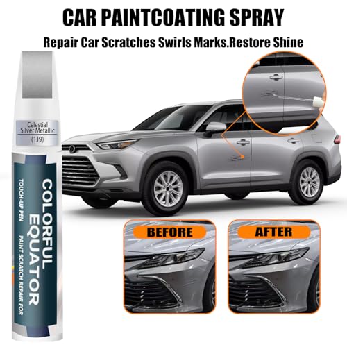Image of 1J9 Celestial Silver Metallic Touch Up Paint for Toyota, Car Paint Pen Scratch Repair Two-In-One Touch Up Paint, Premium Car Scratch Remover for Deep Scratches