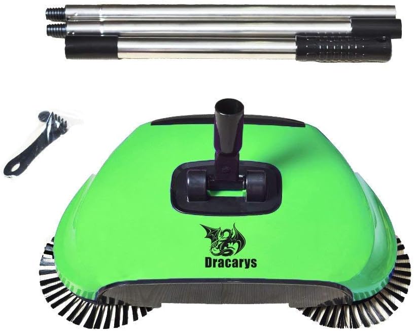 Dracarys Lazy 3 in 1 Household Cleaning Hand Push Automatic Sweeper Broom – Including Broom & Dustpan & Trash Bin – Cleaner Without Electricity Environmental
