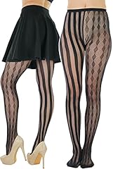 Jester Sheer Stripe Diamond Harlequin - Black