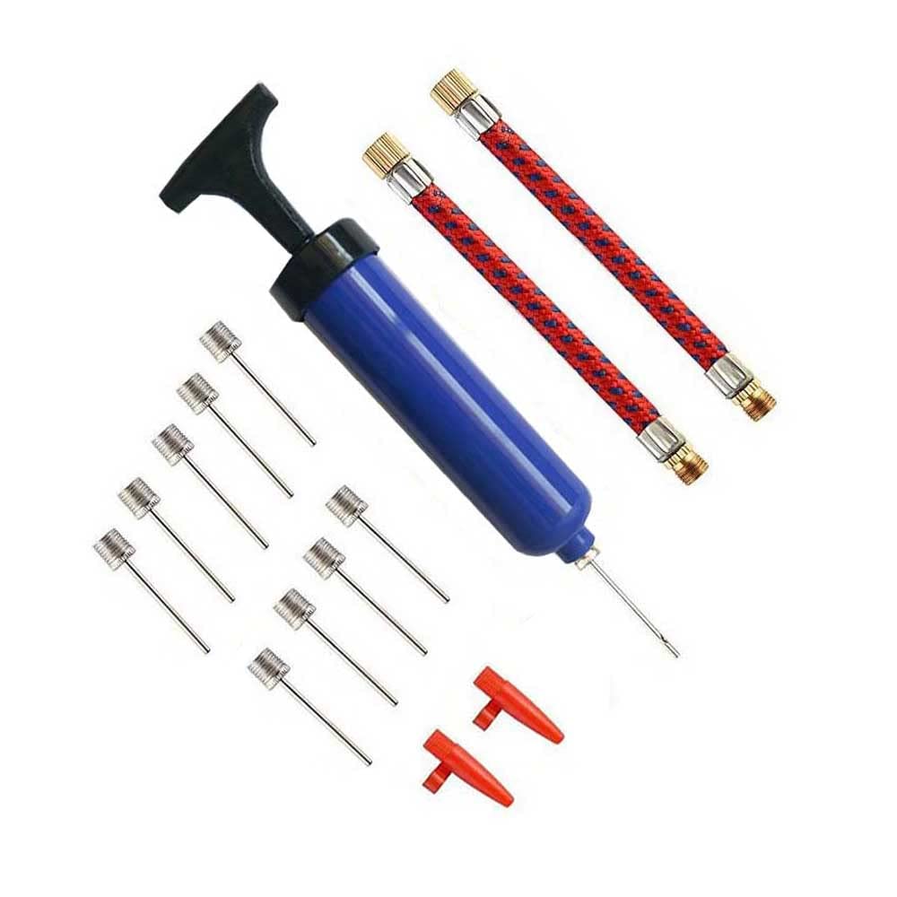 SOWUGI Pro Sports Ball Inflator Pump Tool with 10 Needles and 2 Pieces Valve Adapter, 2 Pieces Air Hose