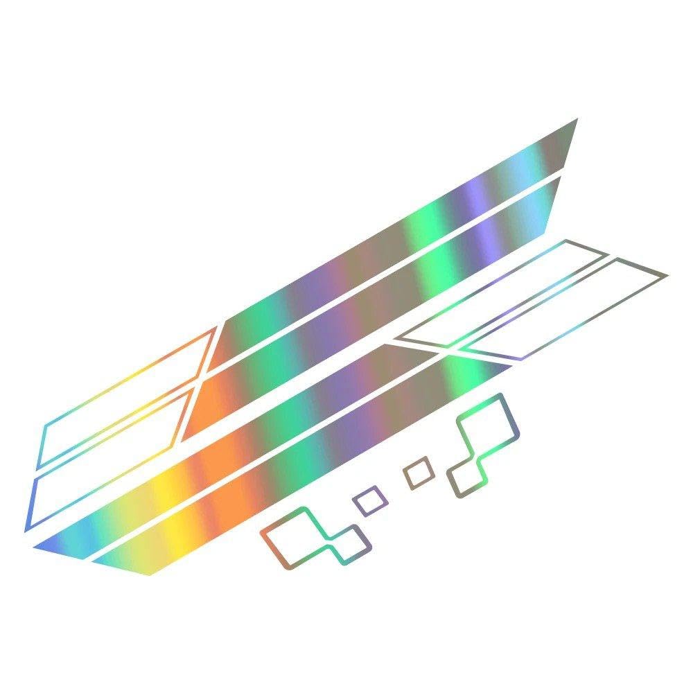for Renault Megane Auto Sport Stripes Decoration Vinyl Decals PVC Self-Adhesive Car Body Film Accessories(Colorful Laser)