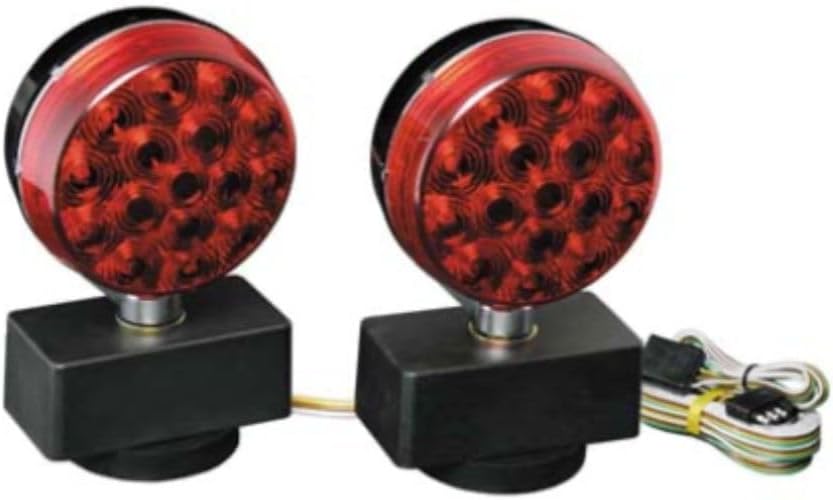 Single Face Red Towing LED Light Kit (Black Housing)