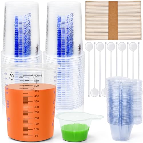 Kit de Vasos Mezcladores Artcome 50 Piezas 600 ml miniatura 1
