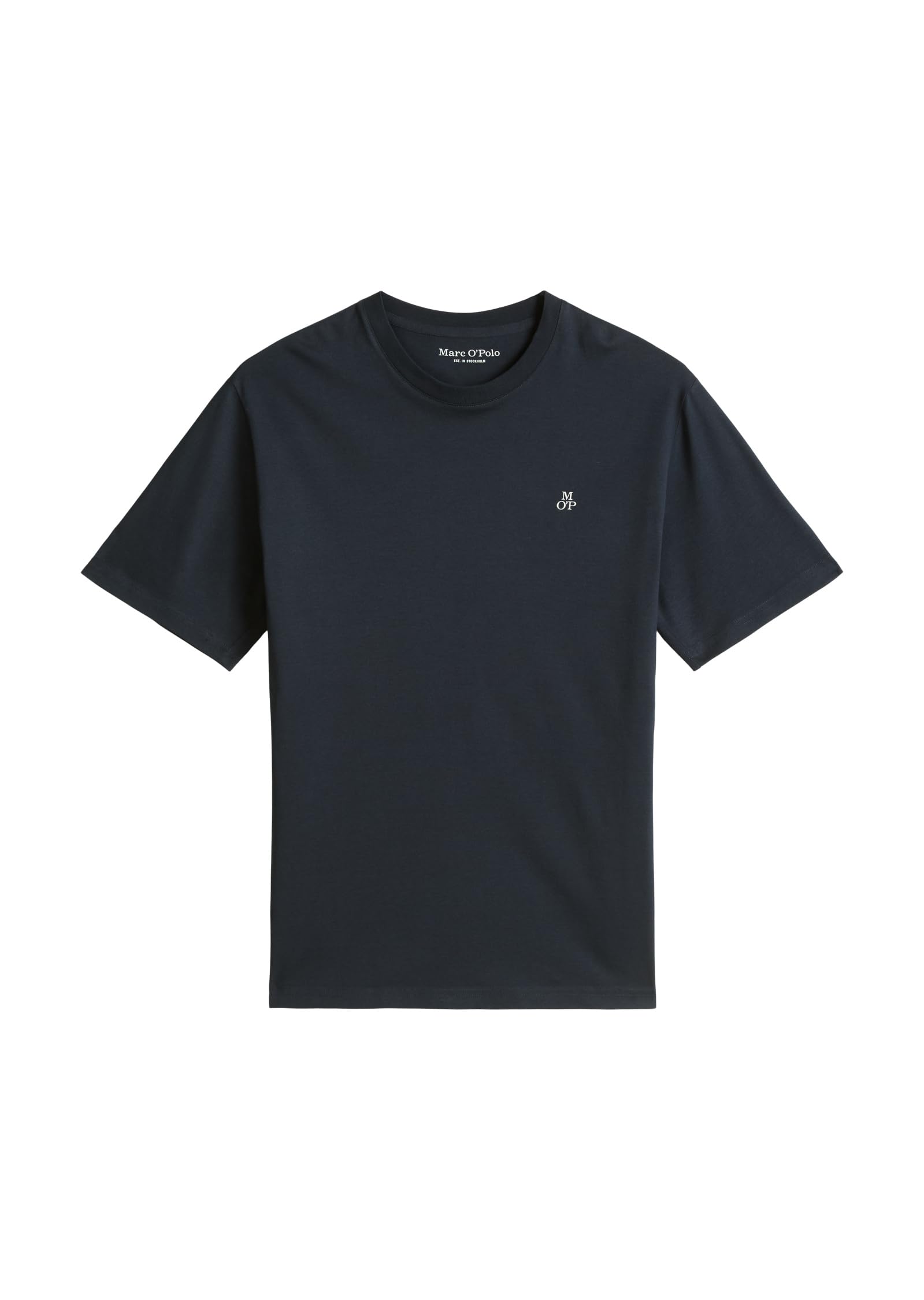 Marc O'polo Men's Dark Navy Marc Oߴpolo Organic Cotton T-Shirt With Round Neck, Blue (Dark Navy), Xxl