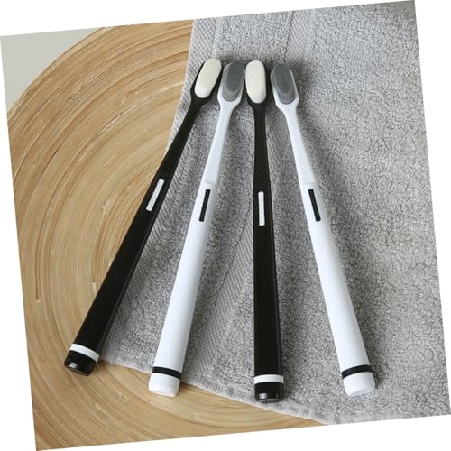 LRXIYODE 4 Stück Weiche Zahnbürste Empfindliche Zähne und Zahnfleischpflege Extra Weiche Borsten Ergonomischer Griff Geeignet für Schwangere und Alltägliche Mundhygiene Weiß und Schwarz – Bild 6