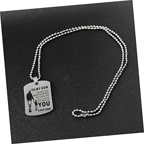 SHOWERORO Colar De Aço Inoxidável Colar De Letra A Colar De Etiqueta De Cachorro Para Meu Filho Cola