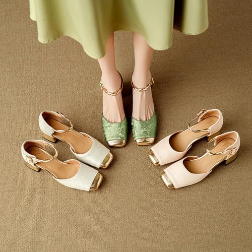 Women's Block Heel Pumps Chunky Heel Mary Jane Square Toe Ankle Strap Dress Pumps Comfortable Cute Dress Shoes Party Event Prom Office Wedding2