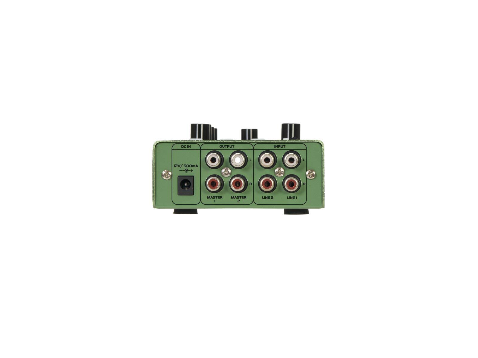 OMNITRONIC GNOME-202P Mini-Mixer grün | 2-Kanal-DJ-Mixer mit Bluetooth und MP3-Player im Miniaturformat | Regelbarer Mikrofoneingang/Kopfhörerausgang über 6,3-mm-Klinke