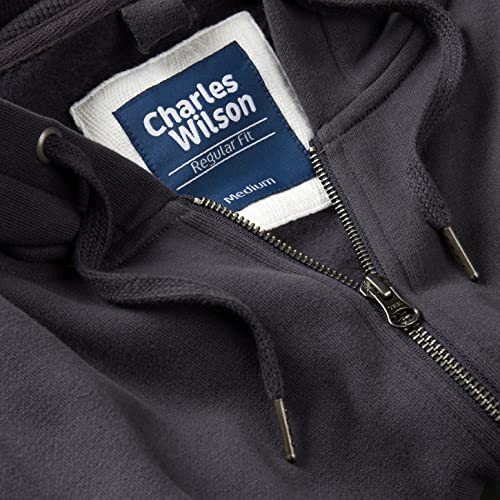 Charles Wilson Men's Full Zip Midweight Hoody (L, Deep Navy (0822)) - Image 2
