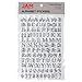 JAM Paper Self Adhesive Alphabet Letters Stickers - Silver - 2/pack