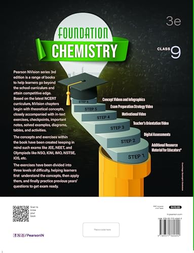 Image of Pearson 2026 Nvision Foundation Chemistry Grade 9 JEE, NEET, and Olympiads like NSO, IOM, IMO, NSTSE, and IOS latest NCERT curriculum