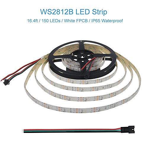 Image of ALITOVE 16.4ft WS2812B Addressable Programmable Digital RGB LED Strip Light 30 LED /M 5m 150 Pixels Dream Color LED Flexible Strip Waterproof IP65 5VDC for Home Bedroom Bar Decor Lighting