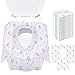 Potty Seat Cover - Coprisedili monouso per WC, confezioni extra large 24 confezioni, portatili confezionati singolarmente, perfetti per bambini piccoli e adulti Vasino allenamento a casa (Star)