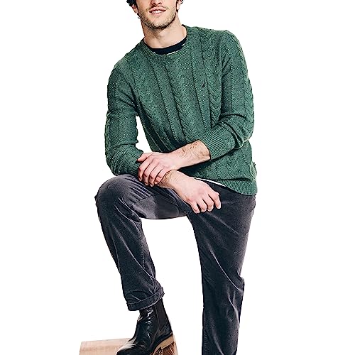 Nautica Men's Sustainably Crafted Cable-Knit Crewneck Sweater4