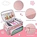 Jaffzora Carrying Case Fit for Toniebox 2 & 1, Cute Storage Bag Compatible with Little Tikes Story Dream Machine Starter Set, Tonies Characters and Accessories, Pink (Bag Only)