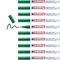 Marcadores Permanentes Edding Rotuladores Edding 751 De Tinta Opaca Brillante – Pack De 10 Colores, Punta Redonda 1-2 Mm, Permanente En Vidrio, Madera, Piedra Y Plástico Tinta Satinada Resistente Luz