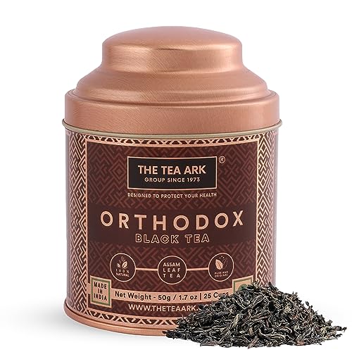 Image of The Tea Ark Delight Christmas New Year Gift Box | Orthodox Black & High Grown Long Leaf Green Tea | Elevate Your Tea Experience (50g x 2 Dome Tins)