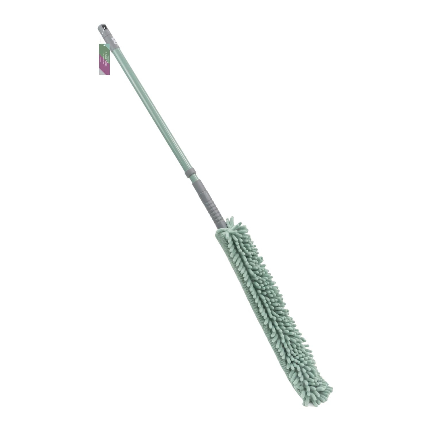 Jvl Green Extendable Flexible Duster, Bendable Head For Hard To Reach Areas, Telescopic Handle Household Cleaning Tool –